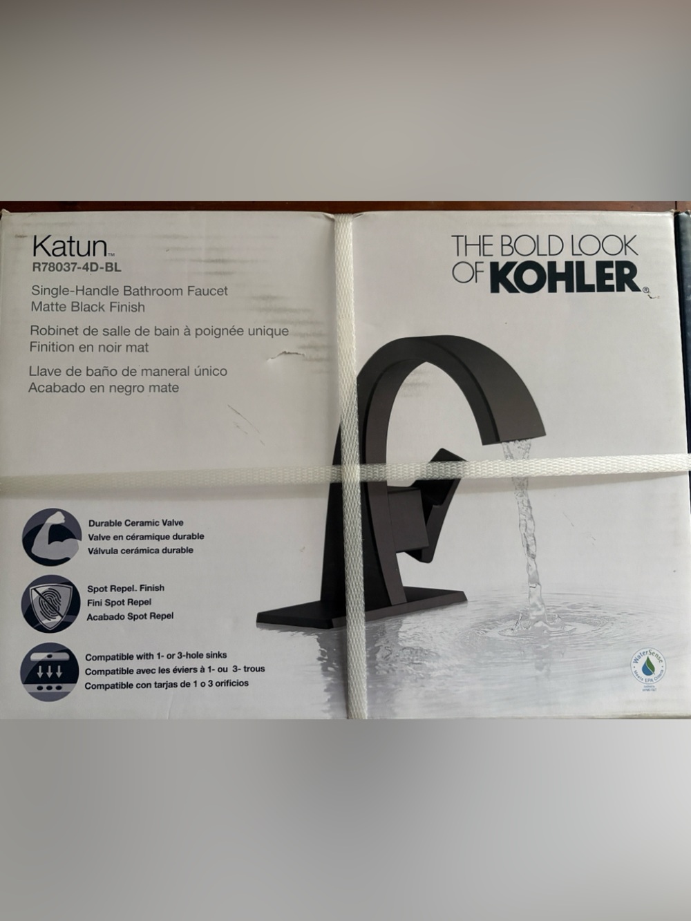 Kohler Katun Single-Handle Bathroom Faucet in Matte Black